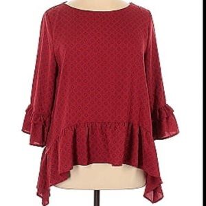 Gibson Red Top, Ruffle sleeves 🌹